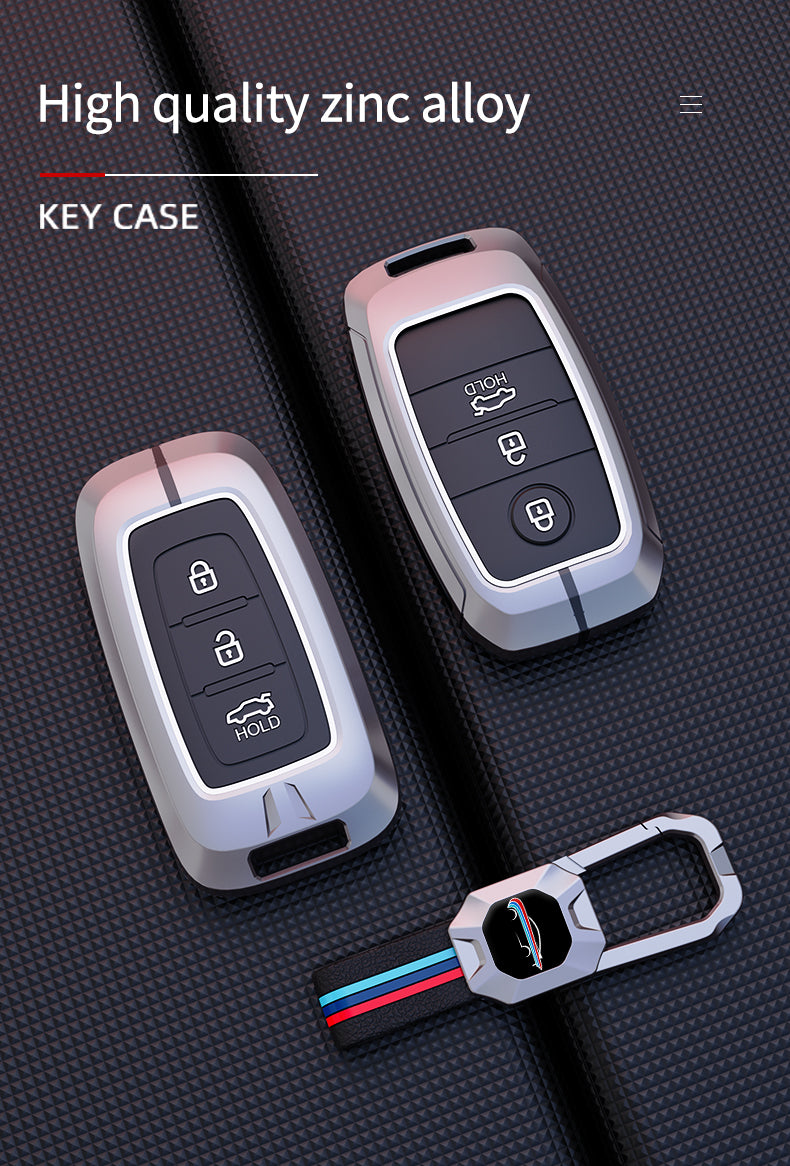 KIA Carens Car Key Cover ( 4 Button ) | Old Sonet Car Key Cover |Old Seltos Luxury Premium Car Key Cover Key Case With Key Chain