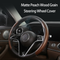 STYLENFLAUNT Universal ABS Peach Wood Matte Texture Steering Wheel Grip Cover for All Car Models Safe Non-Slip Car Interior Accessory long lasting print Comfortable Grip Steering Wheel Protector