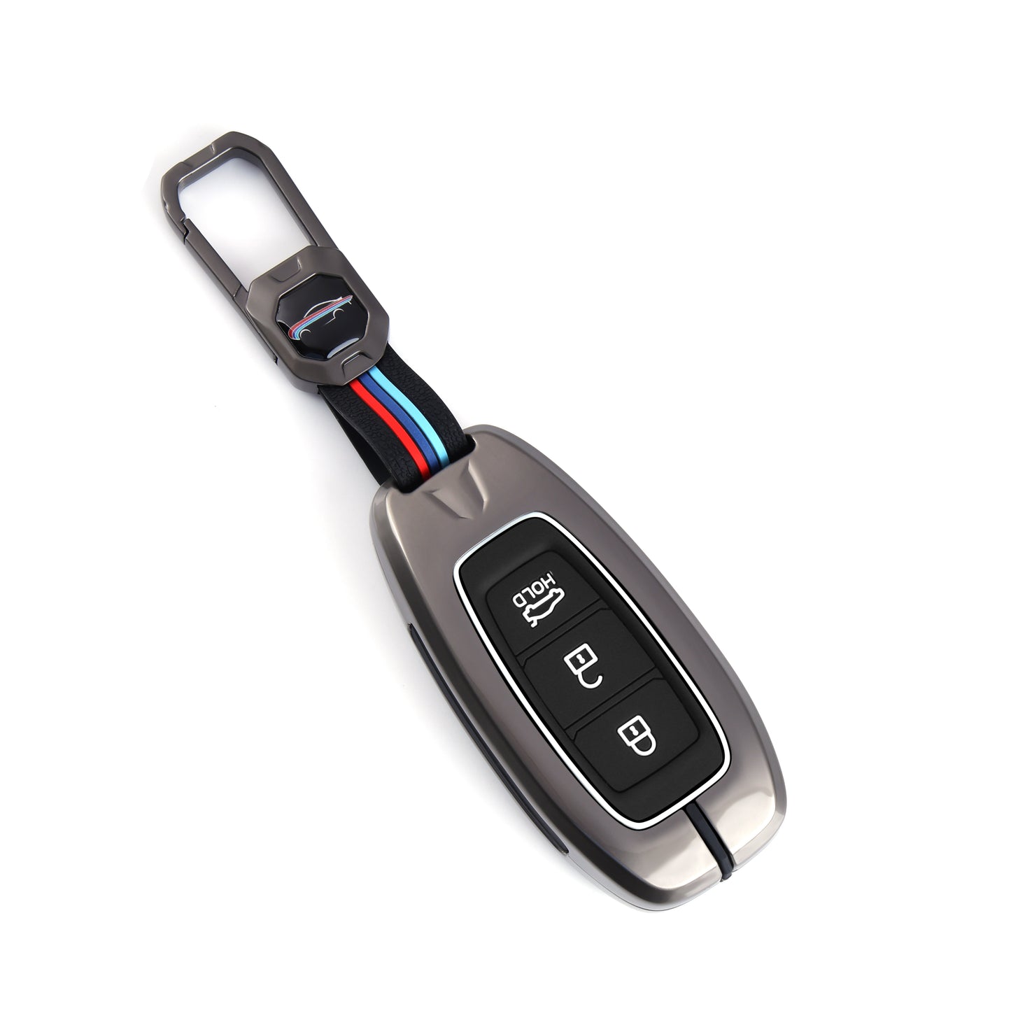 Hyundai i20 2024 | Verna Old | Luxury Premium Metal Smart Car Key Cover Key Case With Key Chain ( 3 button )