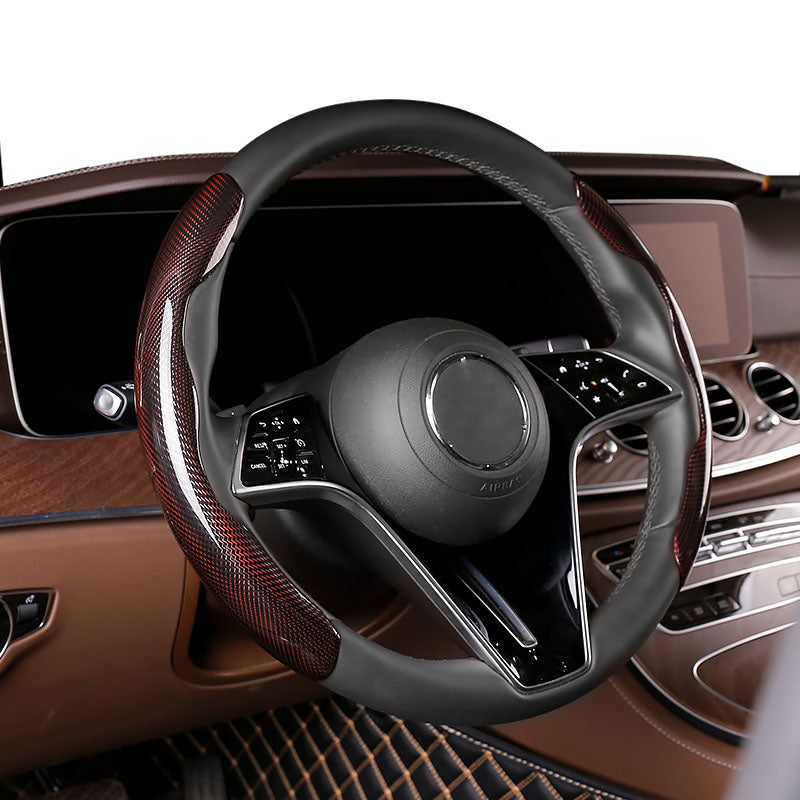 STYLENFLAUNT Universal ABS Python Red Texture Steering Wheel Grip Cover for All Car Models Safe Non-Slip Car Interior Accessory long lasting print Comfortable Grip Steering Wheel Protector