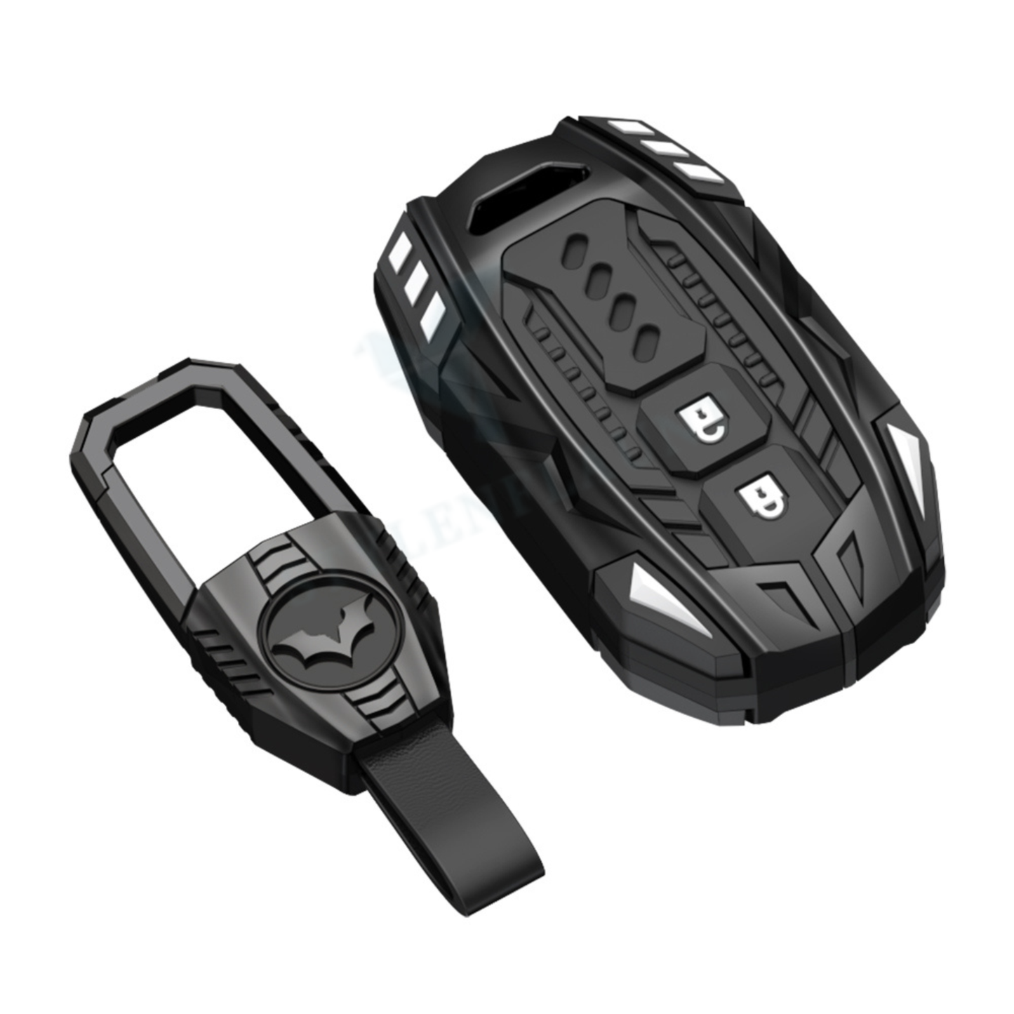 Toyota Hyryder |  Taisor |  Glanza Luxury Premium Screw less Transformer Series Car Key Cover Key Case With Key Chain (2 Button) Design Patent Pending - Copying Prohibited