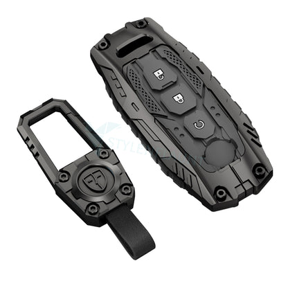 NISSAN NEW MAGNITE 2025 Luxury Premium Transformer Series Metal Smart Car Design Key Cover Key Case With Key Chain ( 3 buttons )