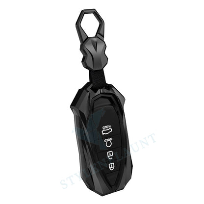 Hyundai Verna 2025 Luxury Premium Beast Metal Smart Car Design Key Cover Key Case With Key Chain ( 4 buttons)