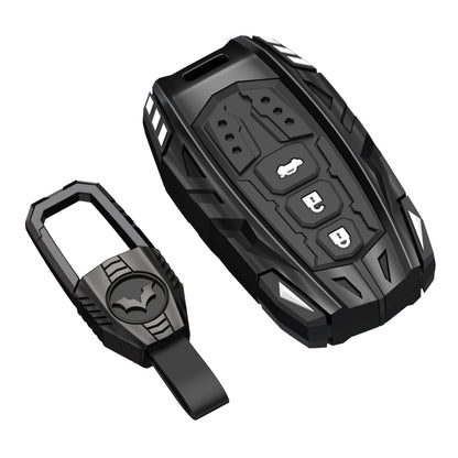 Toyota Fortuner | Hycross Innova | Camry Hybrid 2026 Screwless Series Metal Soft Sillcon Smart Car Key Cover With Key Chain ( 3 Button ) - Design Patent Pending - Copying Prohibited
