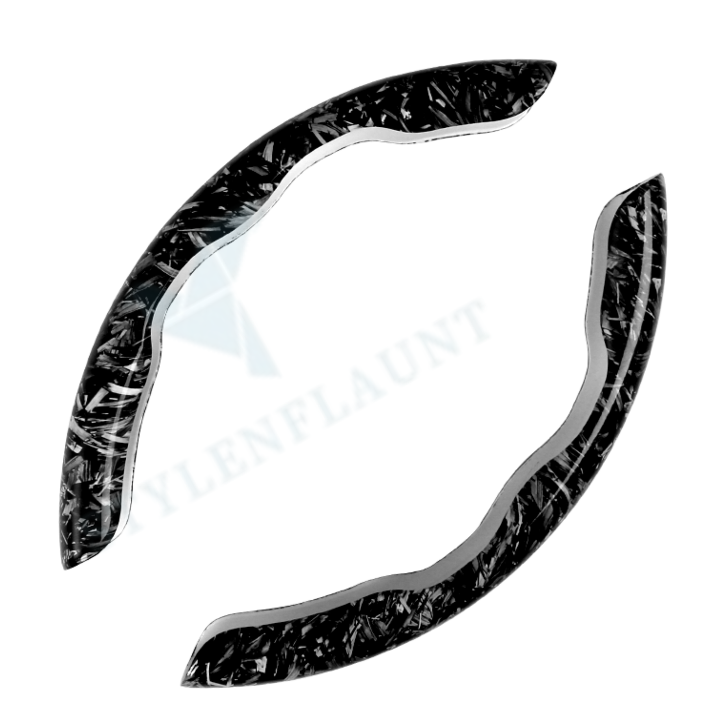 STYLENFLAUNT Universal ABS Broken Carbon Texture Steering Wheel Grip Cover for All Car Models Safe Non-Slip Car Interior Accessory long lasting print Comfortable Grip Steering Wheel Protector