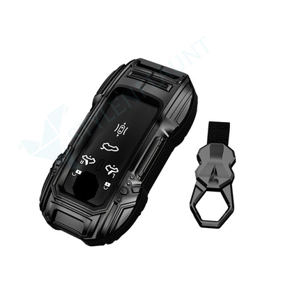 Mg Cyberster Luxury Premium Beast Metal Smart Car Design Key Cover Key Case With Key Chain (4 buttons)