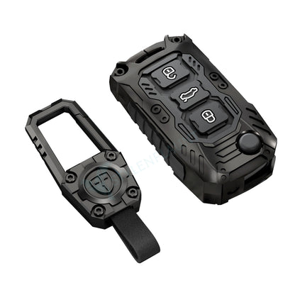 Volkswagen Jetta | Vento | Polo | Ameo 3 Luxury Premium Transformer Series Car Key Cover Key Case With Key Chain ( 3 Button Flipkey)