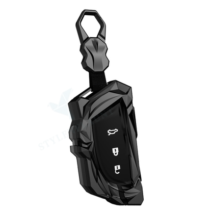 MG Hector 2023 | Windsor EV & EV PRO Protector Series (P) Soft Silicon Car Case Holder Keychain & Full Protection Metal Smart Car Key Cover With Key Chain