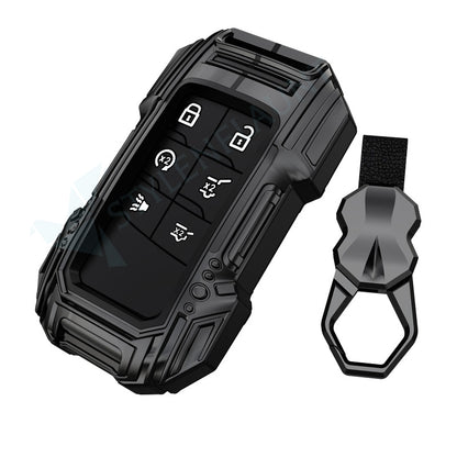 GMC Hummer EV | Yukon Denali 2025 Luxury Premium Beast Metal Smart Car Design Key Cover Key Case With Key Chain (6 buttons)