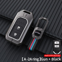 Honda Elevate 2023 Luxury Premium Metal Smart Car Key Cover Key Case With Key Chain ( 2 buttons )