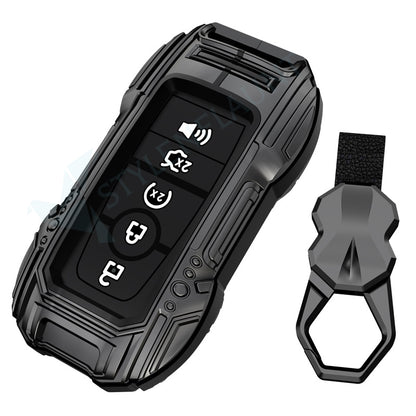 Ford Explorer 2025 | F-150 Raptor 2025 | Mustang | F-450 | F-550 | Escape Luxury Premium Beast Metal Smart Car Design Key Cover Key Case With Key Chain (5 buttons)