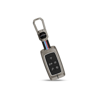 Land Rover  Range Rover Velar| Defender &| Discovery Sport Luxury Premium Metal Smart Car Key Cover Key Case With Key Chain ( 5 buttons)