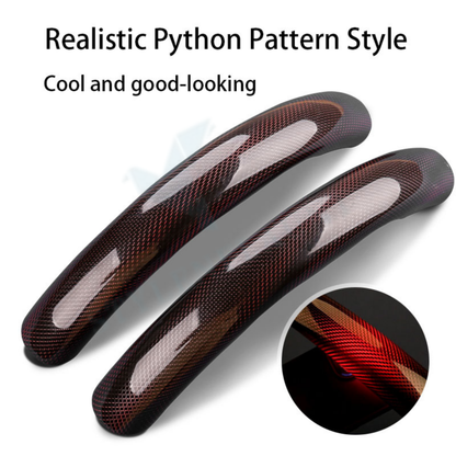 STYLENFLAUNT Universal ABS Python Red Texture Steering Wheel Grip Cover for All Car Models Safe Non-Slip Car Interior Accessory long lasting print Comfortable Grip Steering Wheel Protector