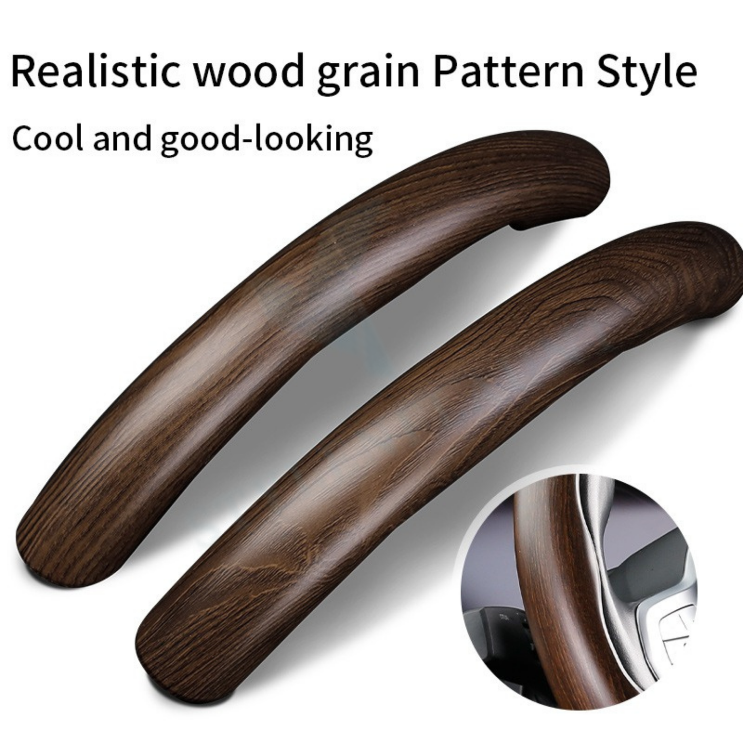 STYLENFLAUNT Universal ABS Peach Wood Matte Texture Steering Wheel Grip Cover for All Car Models Safe Non-Slip Car Interior Accessory long lasting print Comfortable Grip Steering Wheel Protector