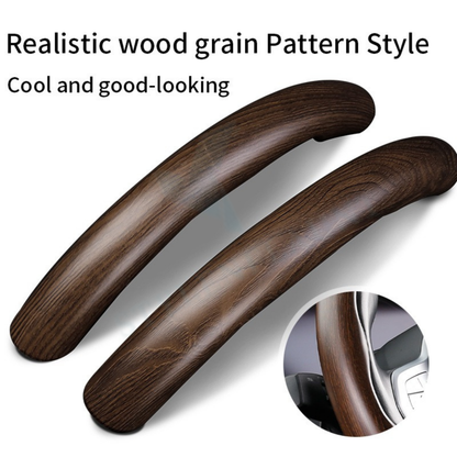 STYLENFLAUNT Universal ABS Peach Wood Matte Texture Steering Wheel Grip Cover for All Car Models Safe Non-Slip Car Interior Accessory long lasting print Comfortable Grip Steering Wheel Protector