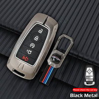 Ford Explorer 2025 | F-150 Raptor 2025 | Mustang | F-450 | F-550 | Escape Luxury Premium Metal Smart Car Key fob Cover Key Case With Key Chain ( 5 buttons )