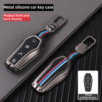 BYD Atto 3, Seal & Sealion 7 Luxury Premium Metal Smart Car Key Cover Key Case With Key Chain (4 Button)