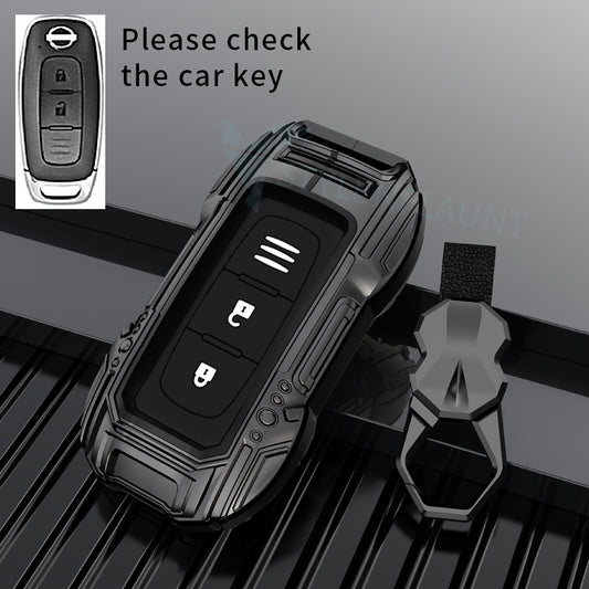 NISSAN NEW MAGNITE 2024 Luxury Premium Beast Series Metal Smart Car Design Key Cover Key Case With Key Chain ( 2 buttons )