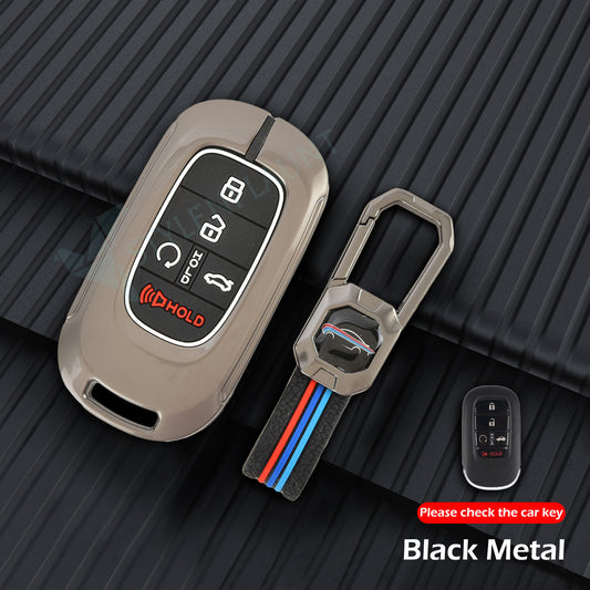 Honda Accord 2025 | CR-V  2025 | HR-V 2025 | Civic 2025 Luxury Premium Metal Smart Car Key fob Cover Key Case With Key Chain ( 5 buttons )