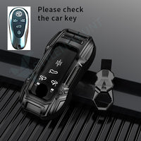 Mg Cyberster Luxury Premium Beast Metal Smart Car Design Key Cover Key Case With Key Chain ( 4 buttons )