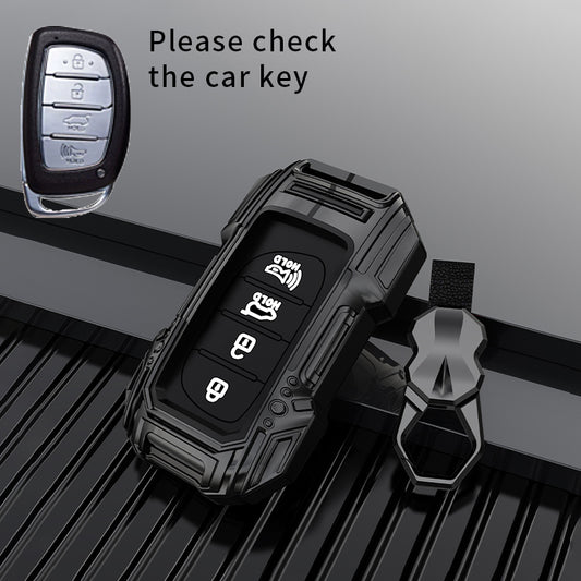 Hyundai 2020 Creta | Venue Luxury Premium Beast Metal Smart Car Design Key Cover Key Case With Key Chain 4 buttons(Compatible with Hyundai Creta 2020-2023 | Venue)