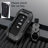 Lexus ES350 | RX350 | TX350 | LX600 | LX700h Luxury Premium Beast Metal Smart Car Design Key Cover Key Case With Key Chain ( 4 buttons )