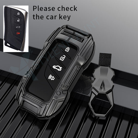 Lexus ES350 | RX350 | TX350 | LX600 | LX700h Luxury Premium Beast Metal Smart Car Design Key Cover Key Case With Key Chain (4 buttons)