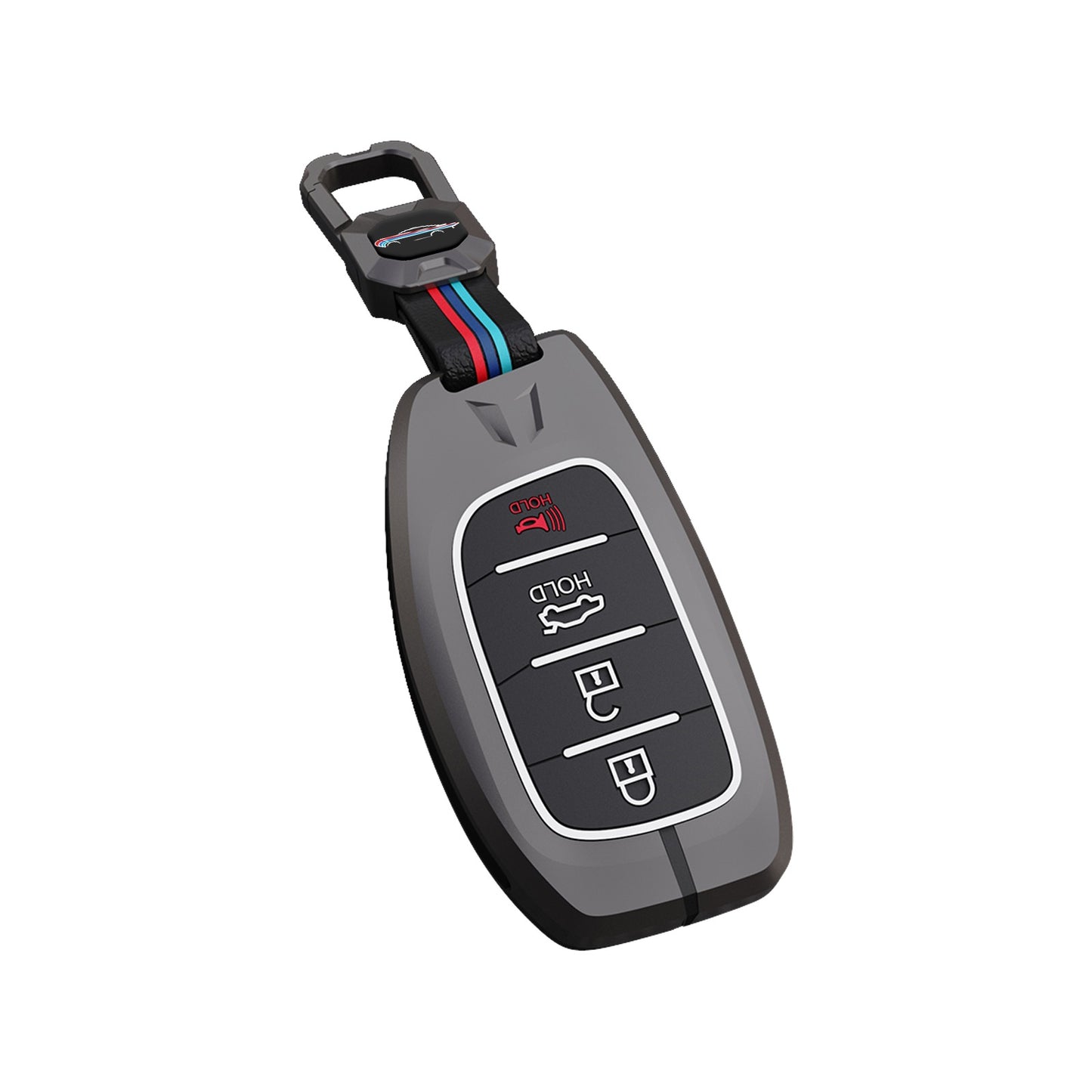 Hyundai 2020 Creta | Venue Luxury Premium Metal Smart Car Key Cover Key Case With Key Chain- 4 buttons(Compatible with Hyundai Creta 2020-2023)