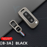 Tata Flipkey Punch | Nexon | Tiago Premium Metal Smart Car Key Cover Key Case With Key Chain( 3 Button) Flipkey