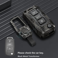 Skoda Rapid | Yeti | Superb | Laura | Fabia | Octavia 2014 Luxury Premium Transformer Series Car Key Cover Key Case With Key Chain ( 3 Button Flipkey)