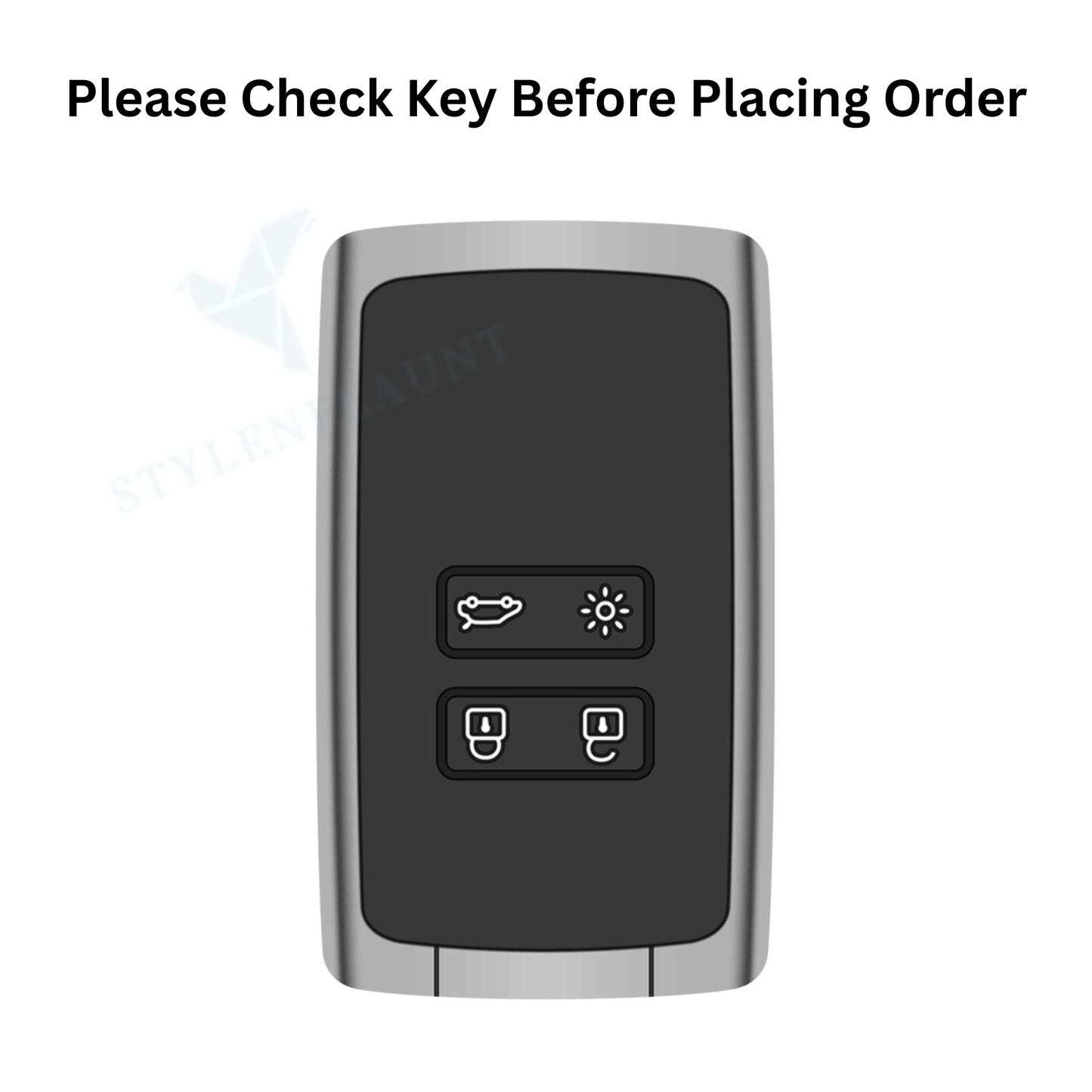 Nissan Tekton 2026 | Gravite Luxury Premium Transformer Series Metal Black Soft Sillcon Smart Car Key Cover Key Case With Key Chain (4 Button)