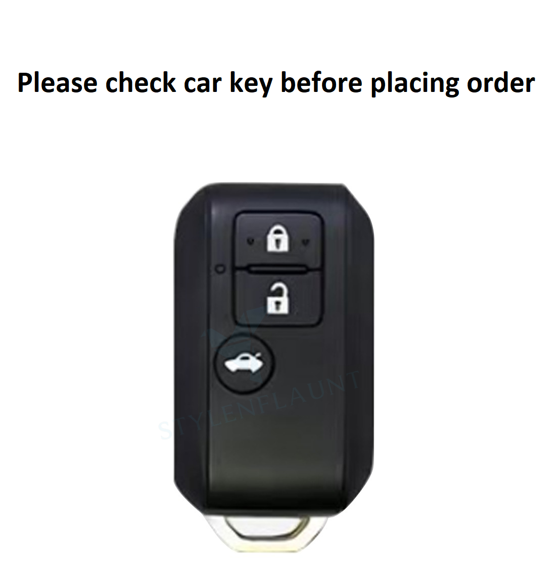 Suzuki Swift Dzire | Victoris Luxury Premium Transformer Series Metal Black Soft Sillcon Smart Car Key Cover Key Case With Key Chain   ( 3 Button )