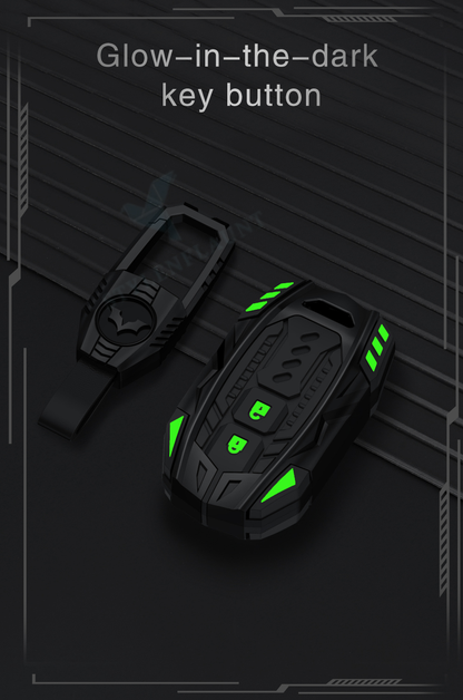 Toyota Hyryder |  Taisor |  Glanza Luxury Premium Screw less Transformer Series Car Key Cover Key Case With Key Chain (2 Button) Design Patent Pending - Copying Prohibited