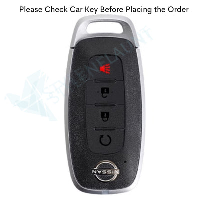 Nissan Rouge | Sentra | Pathfinder | Kicks | Ariya 2025 Luxury Premium Metal Smart Car Key Cover Key Case With Key Chain ( 4 buttons