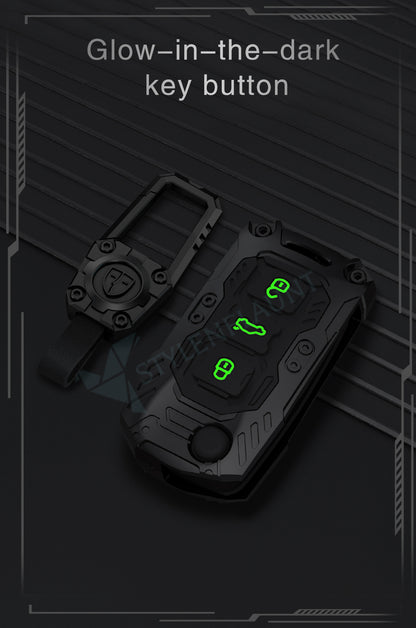 Volkswagen Jetta | Vento | Polo | Ameo 3 Luxury Premium Transformer Series Car Key Cover Key Case With Key Chain ( 3 Button Flipkey)
