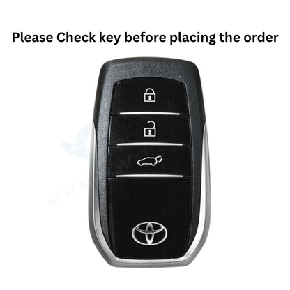Toyota Fortuner | Hycross Innova | Camry Hybrid 2026 Luxury Premium Protector Series Car Key Case Key Cover (3 buttons)