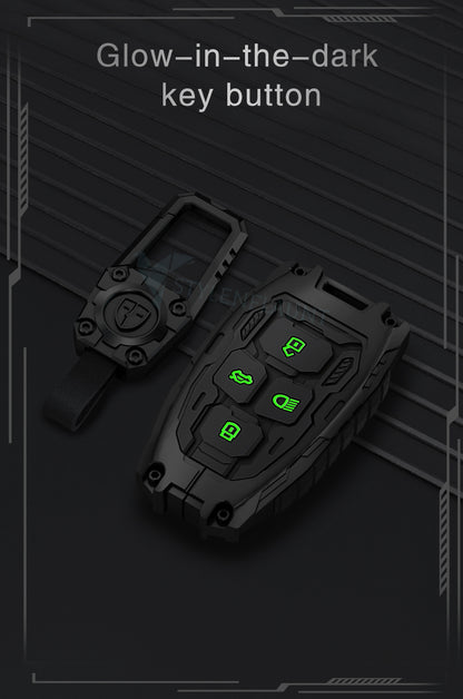 Tata Punch | Nexon | Harrier | Safari | Altroz | Tigor Luxury Premium Transformer Series Metal Key Cover With Key Chain ( 4 buttons )