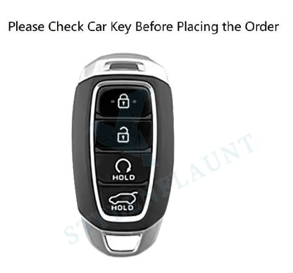 Hyundai Verna 2025 Luxury Premium Beast Metal Smart Car Design Key Cover Key Case With Key Chain ( 4 buttons)