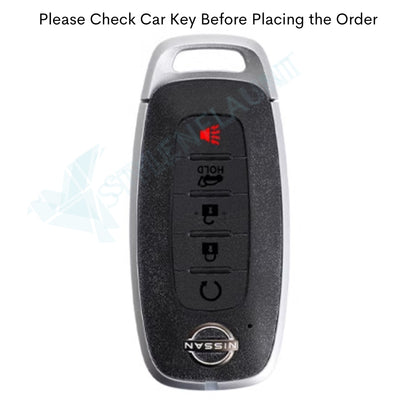 Nissan Patrol 2025 | Sentra 2025 | Rogue 2025 | Pathfinder 2025 | Armada 2025 | Murano 2025 Luxury Premium Carbon Fiber Black Soft Silicon Car Key Cover Key Case With Key Chain ( 5 buttons )