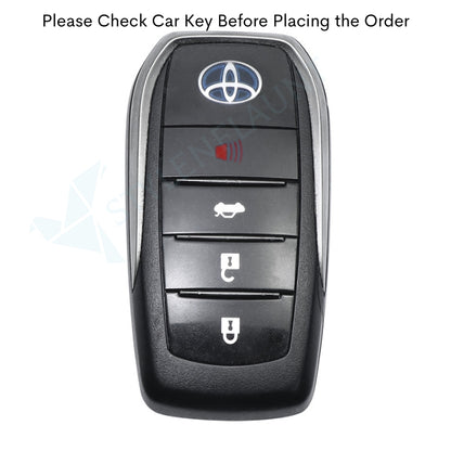 TOYOTA Land Crushier 2024 | Tundra SR5 2025 | Grand Highlander 2025 |Tacoma 2025 | Corolla 2025 | Camry 2025 Luxury Premium Metal Smart Car Key Cover Key fob Case With Key Chain ( 4 buttons )