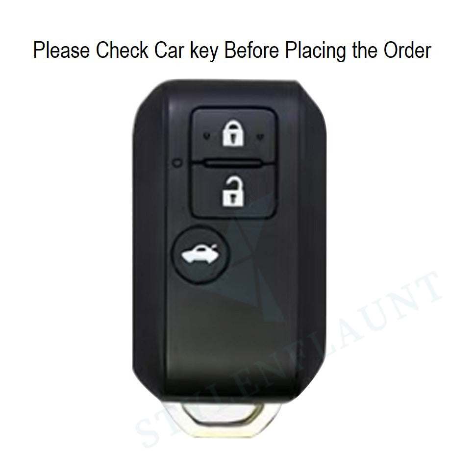 Suzuki Swift Dzire | Ertiga Luxury Premium Metal Smart Car Key Cover Soft Silicon Car Case Key Case With Key Chain( 3 Button )