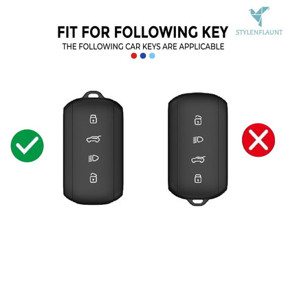 Tata Sierra Adventure, Accomplished, Curve Ev, Harrier Ev Adventure & Fearless Screwless Series Metal Soft Sillcon Smart Car Key Cover ( 4 Button-Top ) - Design Patent Pending - Copying Prohibited
