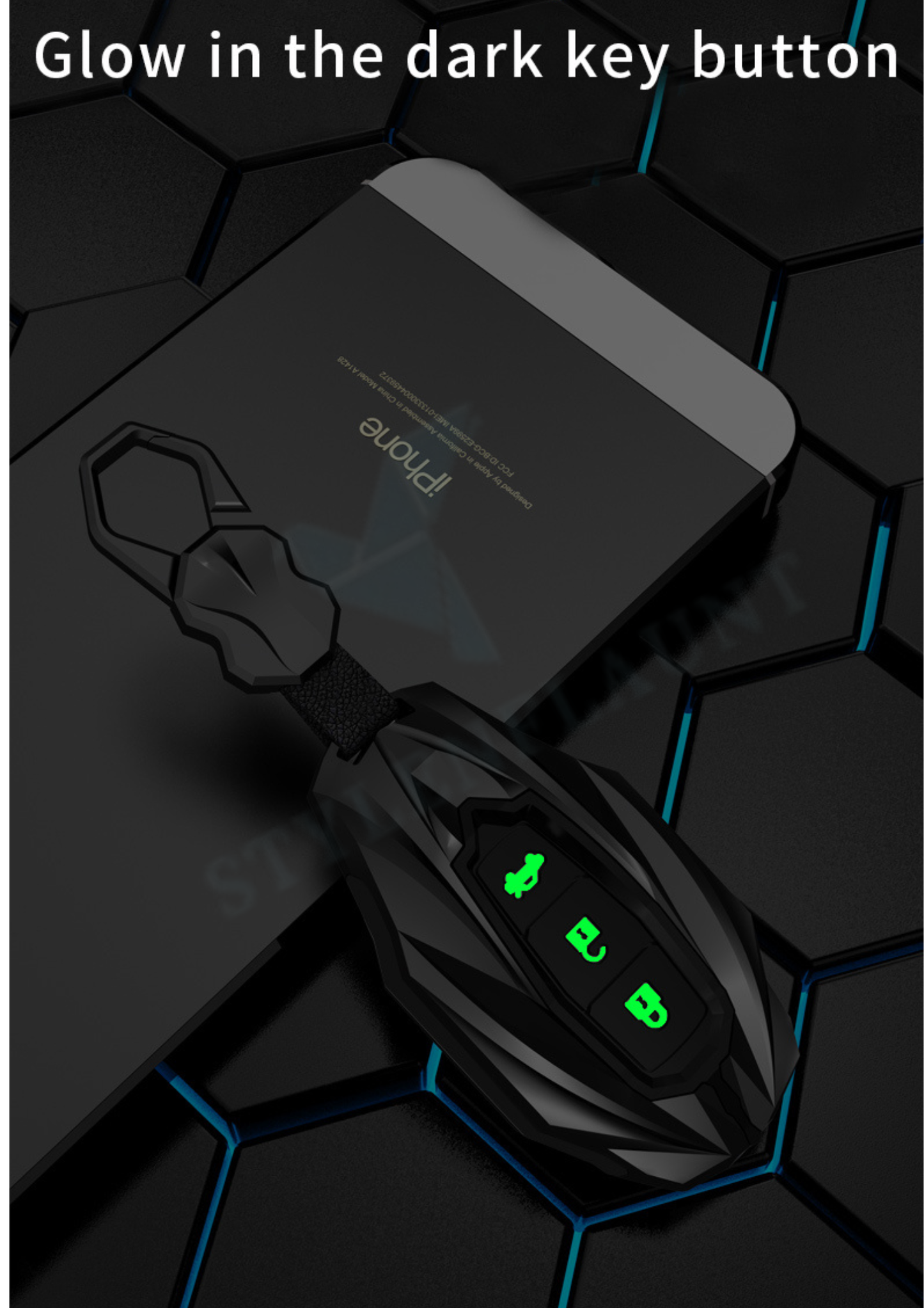 Hyundai i20 2024 | Verna Old Luxury Premium Protector Series Metal Black Soft Sillcon Smart Car Key Cover Key Case With Key Chain ( 3 button )