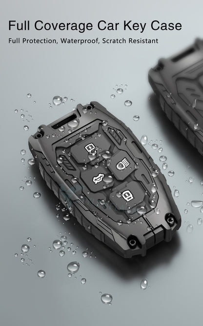 Tata Punch | Nexon | Harrier | Safari | Altroz | Tigor Luxury Premium Transformer Series Metal Key Cover With Key Chain ( 4 buttons )