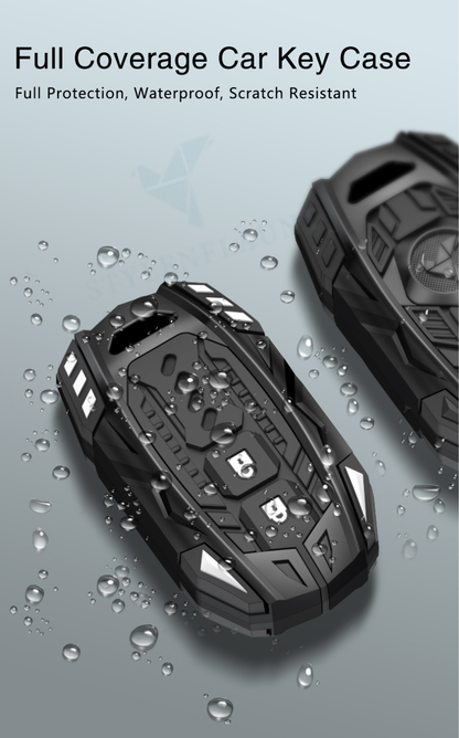 Toyota Hyryder |  Taisor |  Glanza Luxury Premium Screw less Transformer Series Car Key Cover Key Case With Key Chain (2 Button) Design Patent Pending - Copying Prohibited