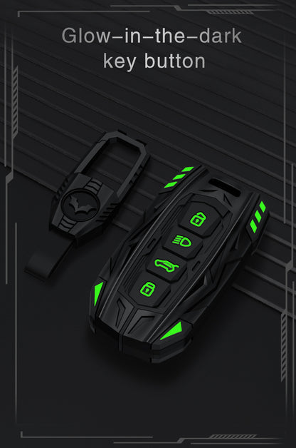 Tata Sierra Smart Plus, Pure Varient Luxury Screwless Series Metal Black Soft Sillcon Smart Car Key Cover With Key Chain ( 4 Button-Base ) - Design Patent Pending - Copying Prohibited