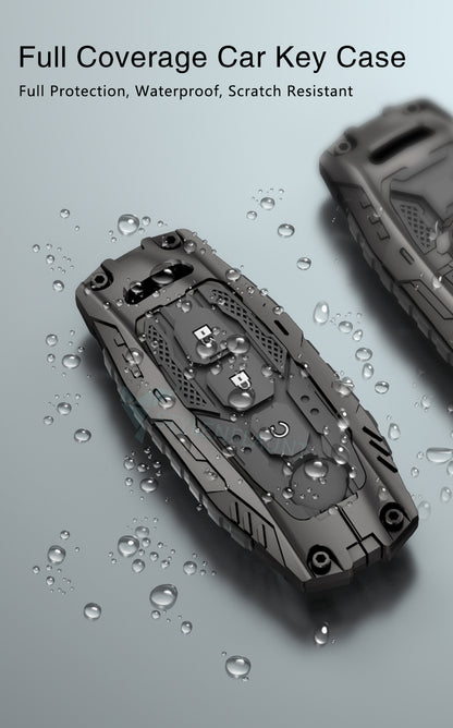 NISSAN NEW MAGNITE 2025 Luxury Premium Transformer Series Metal Smart Car Design Key Cover Key Case With Key Chain ( 3 buttons )