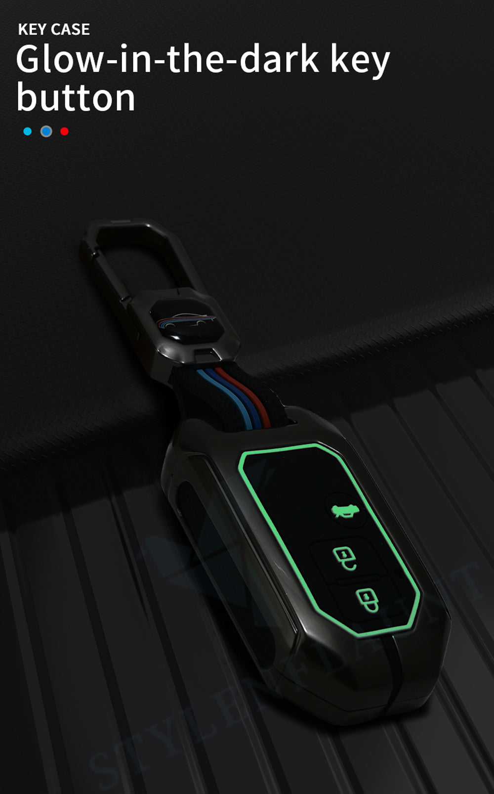 Suzuki Swift Dzire | Ertiga Luxury Premium Metal Smart Car Key Cover Soft Silicon Car Case Key Case With Key Chain( 3 Button )