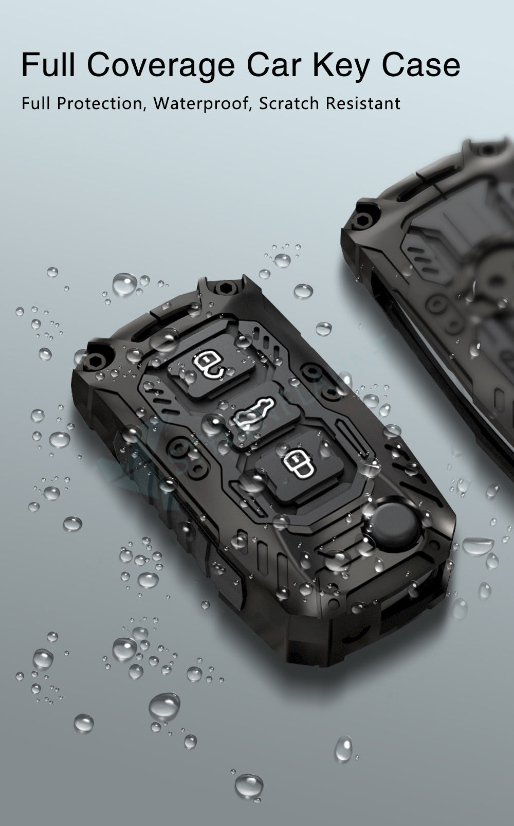 Volkswagen Jetta | Vento | Polo | Ameo 3 Luxury Premium Transformer Series Car Key Cover Key Case With Key Chain ( 3 Button Flipkey)