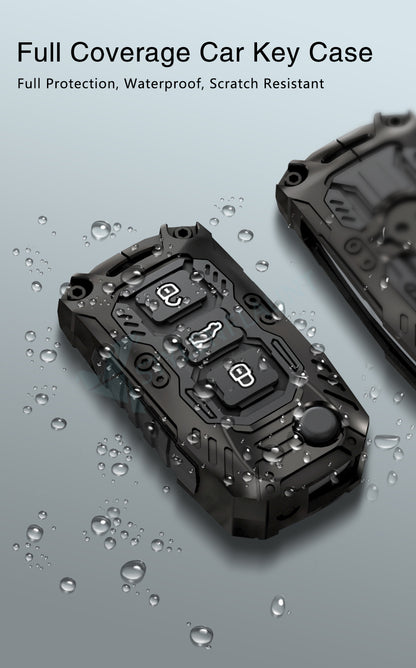 Volkswagen Jetta | Vento | Polo | Ameo 3 Luxury Premium Transformer Series Car Key Cover Key Case With Key Chain ( 3 Button Flipkey)